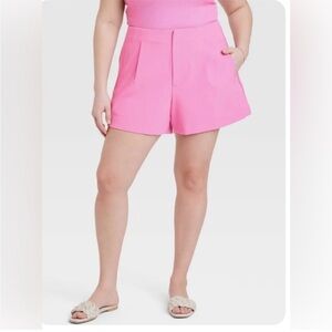 A New Day High-Rise Pink Tailored Midi Shorts